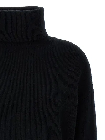Brunello Cucinelli Ribbed Turtleneck Sweater Sweaters And Cardigans Black In Black