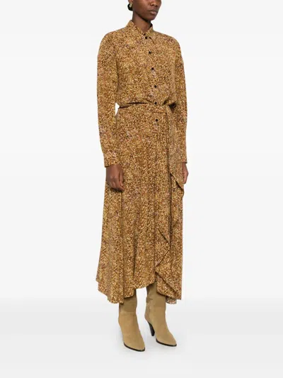 Isabel Marant Samantha Maxi Dress In Brown