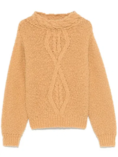 Isabel Marant Caramel-coloured Romane Sweater With Cable Knit Women In Brown