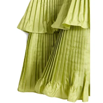 Valentino Green Taffet Skirt In Green