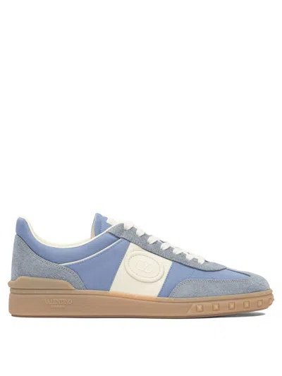 Valentino Upvillage Suede-trimmed Leather Sneakers