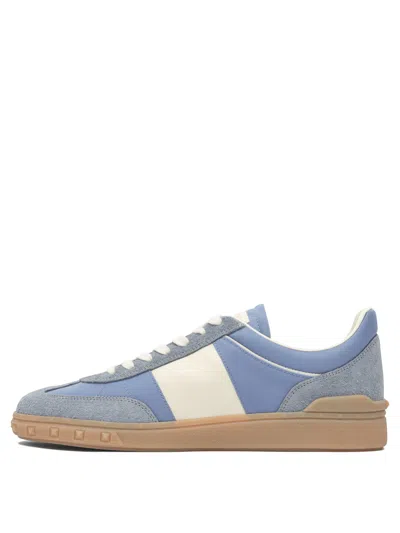 Valentino Upvillage Suede-trimmed Leather Sneakers
