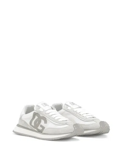 Dolce & Gabbana Dg Cushion Mixed-material Sneakers In Gray