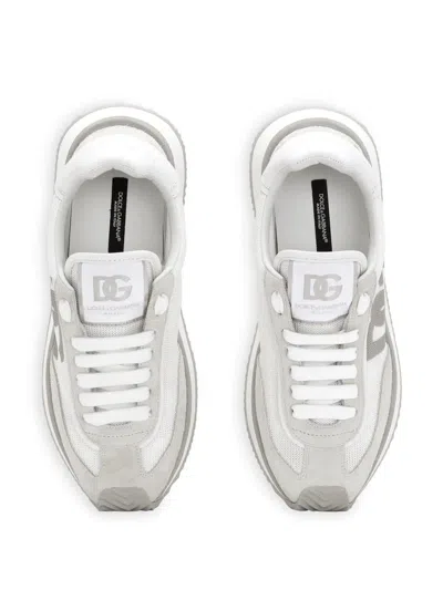 Dolce & Gabbana Dg Cushion Mixed-material Sneakers In Gray