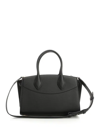 Ferragamo Studio Soft Top Handle Small Handbags Black In Black