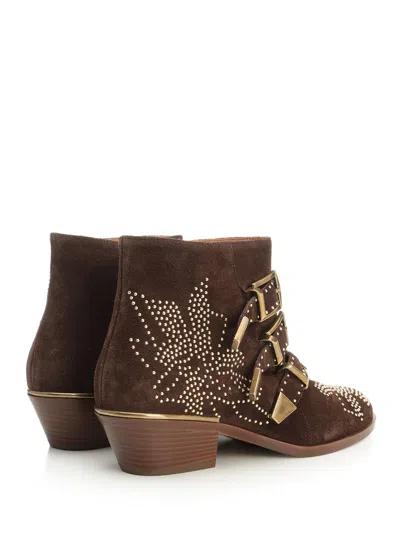 Chloé Susan Short Boot Boots Brown In Brown