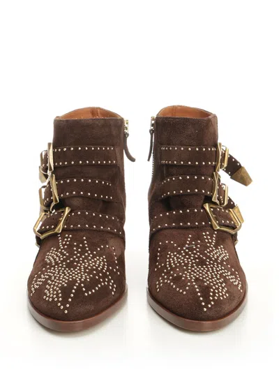 Chloé Susan Short Boot Boots Brown In Brown