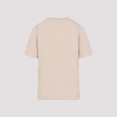 Burberry Soft Cotton T-shirt With Vibrant Floral Graphic In Brown
