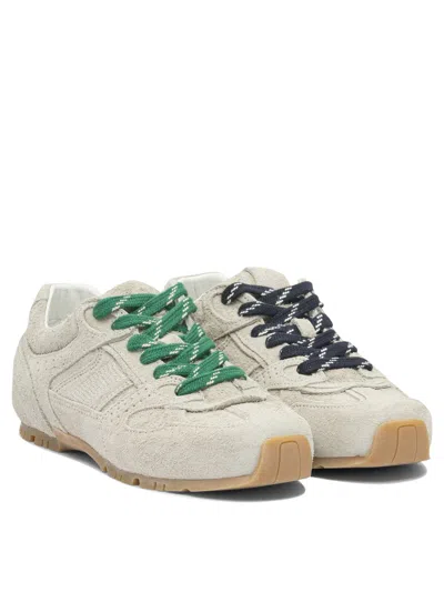 Alohas Tb.56 Suede Fuzzy Light Grey Leather Sneakers In Gray