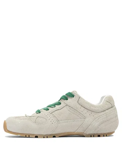 Alohas Tb.56 Suede Fuzzy Light Grey Leather Sneakers In Gray