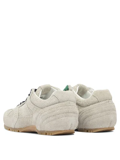 Alohas Tb.56 Suede Fuzzy Light Grey Leather Sneakers In Gray