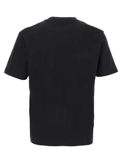 Hugo Boss Relaxed-fit T-shirt In Stretch Cotton With Logo Print In Black