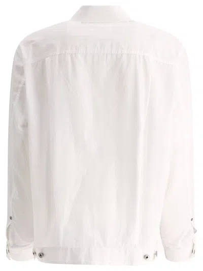 Sacai Thomas Mason Long-sleeved Shirt In White