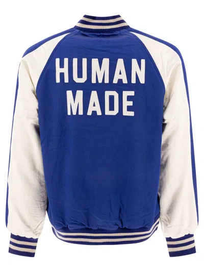 Human Made Vintage Style Bomber Jacket In Blue