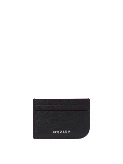 Alexander Mcqueen Black Leather Wallet By  In Black