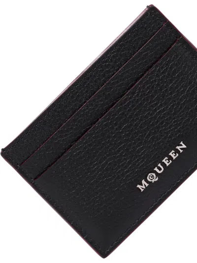 Alexander Mcqueen Black Leather Wallet By  In Black