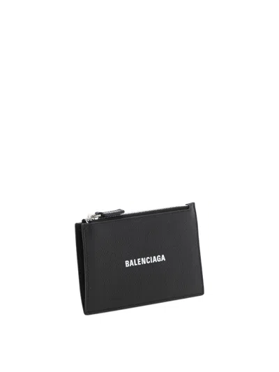 Balenciaga Logo-print Wallet In Black