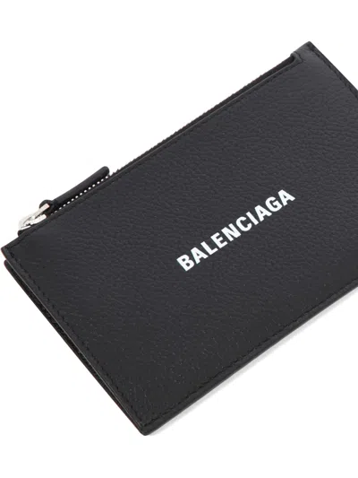 Balenciaga Logo-print Wallet In Black
