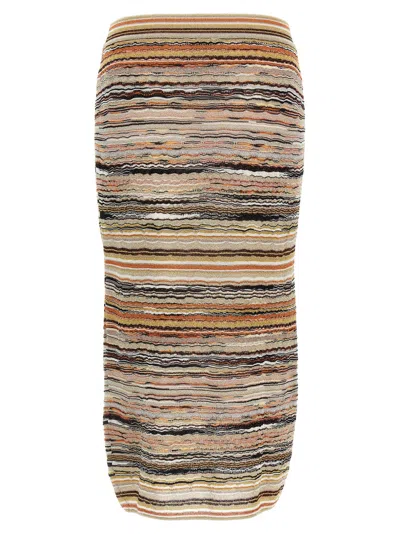 Missoni Wave Pattern Skirt Skirts Multicolor