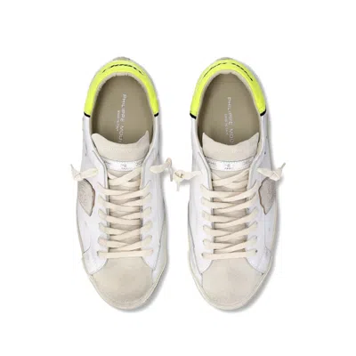 Philippe Model White  Yellow Sneakers In White