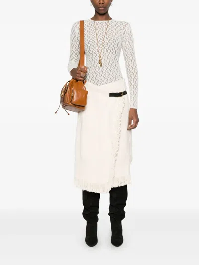 Isabel Marant Galla Midi Skirt In Neutral