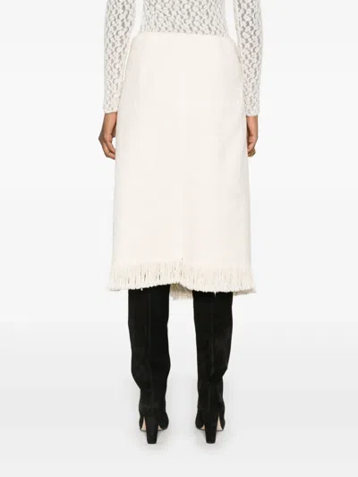 Isabel Marant Galla Midi Skirt In Neutral