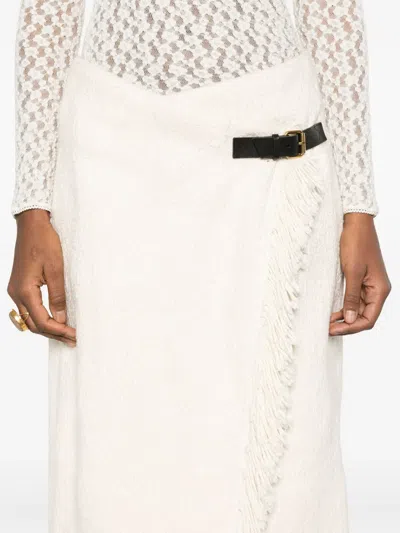 Isabel Marant Galla Midi Skirt In Neutral
