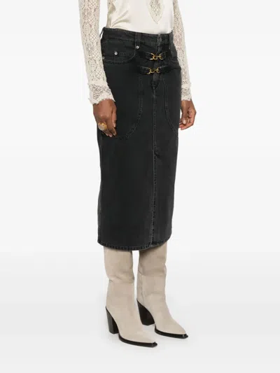 Isabel Marant Skirt With Front And Back Pockets In Black