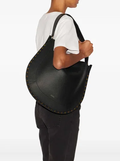 Isabel Marant Oskan Hobo Soft Shoulder Bag In Black