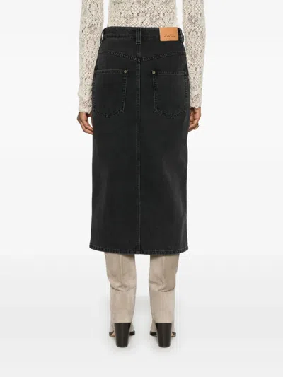 Isabel Marant Skirt With Front And Back Pockets In Black