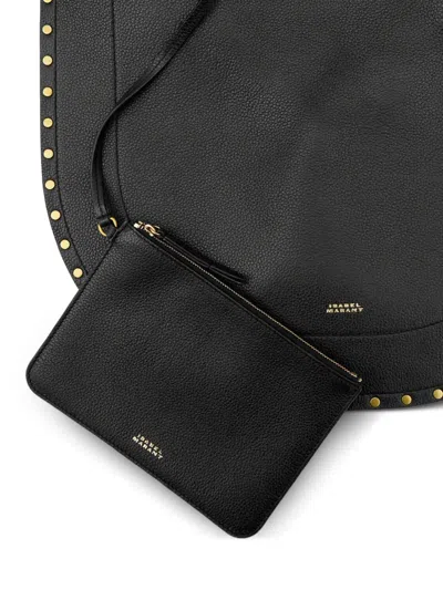 Isabel Marant Oskan Hobo Soft Shoulder Bag In Black