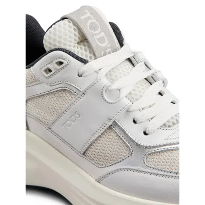 Tod's Sneakers In Leather And Fabric