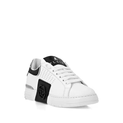 Philipp Plein Nappa Leather Sneakers Low Top Hexagon In Multi