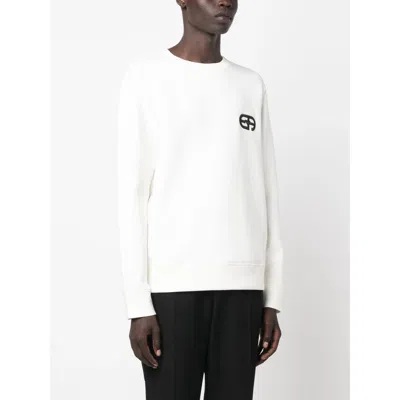 Emporio Armani Men's Logo Cotton Sweatshirt In White