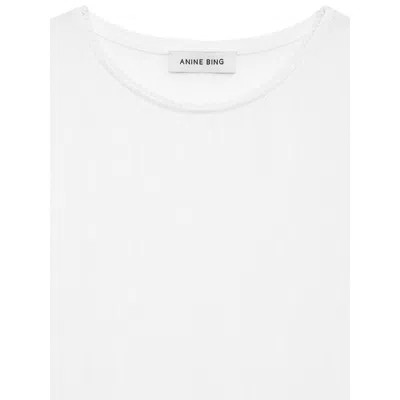 Anine Bing Pia T-shirt In White Polyester