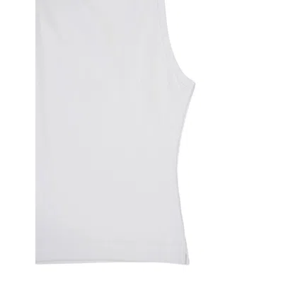 Casablanca Ribbed Logo-plaque Tank Top In White