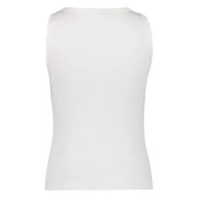 Casablanca Ribbed Logo-plaque Tank Top In White