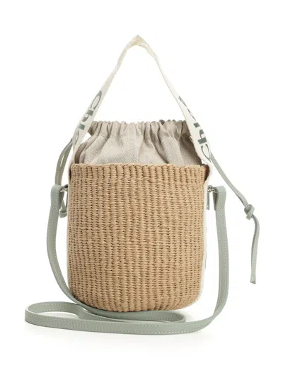 Chloé Womens Chloe Woody Small Paper Bucket Bag