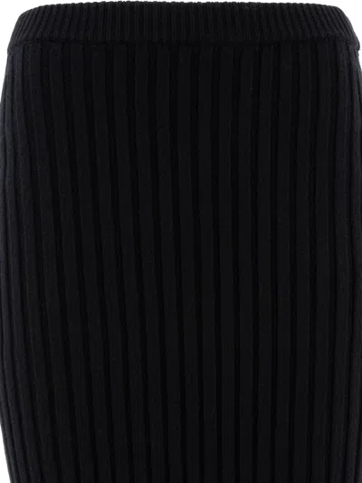 Max Mara Wool And Cashmere Knit Skirt Skirts Black In Black