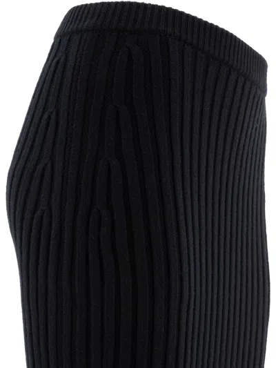 Max Mara Wool And Cashmere Knit Skirt Skirts Black In Black