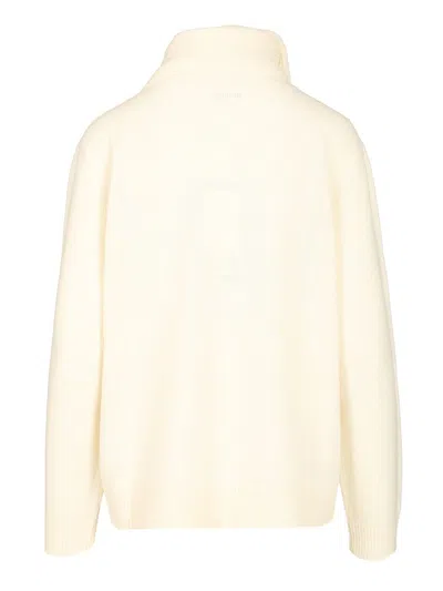 Mm6 Maison Margiela Wool Blend Cardigan Knitwear White In Neutral