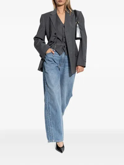 Alexander Wang Wool-blend Tailored Vest With Chain-link Clothing