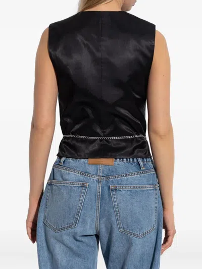 Alexander Wang Wool-blend Tailored Vest With Chain-link Clothing