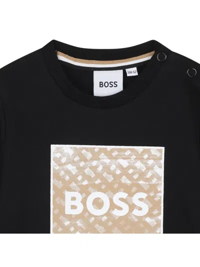 Bosswear Graphic-logo Long-sleeve Top In Black