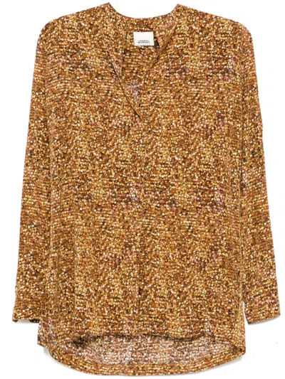 Isabel Marant Sima Blouse In Brown
