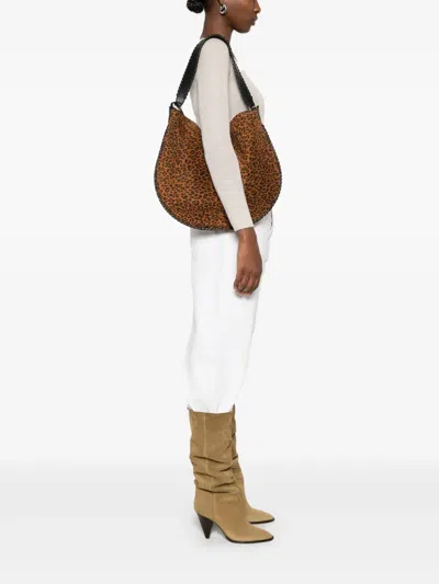 Isabel Marant Oskan Soft Hobo Bag In Brown