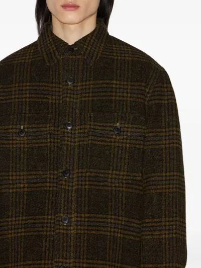 Isabel Marant Kervey Checkered Virgin Wool Jacket In Brown