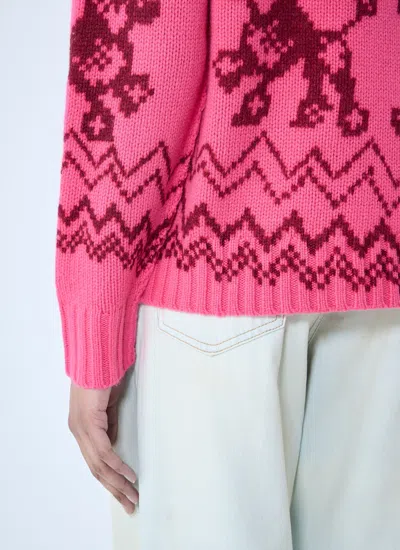 Acne Studios Women Jacquard Sweater In Pink