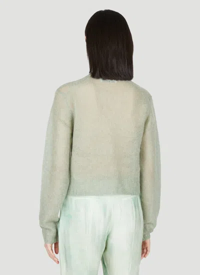 Acne Studios Women Mohair Knit Sweater In Green