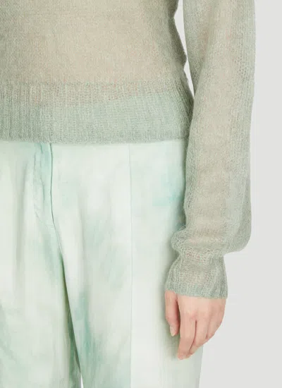 Acne Studios Women Mohair Knit Sweater In Green